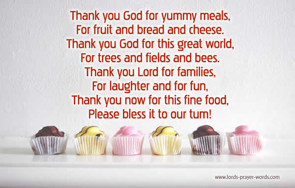 thank you prayer before meals