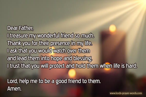 a short prayer for a friend