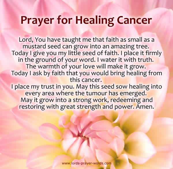 a prayer for the healing of cancer