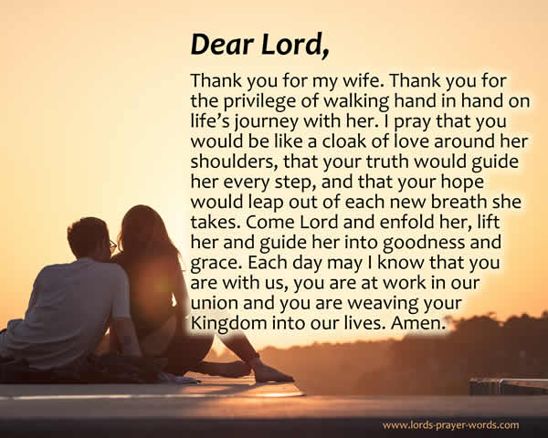 A prayer for my wife