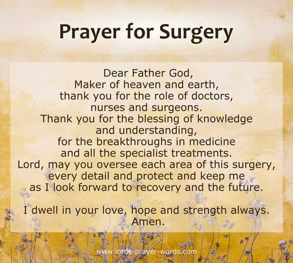 prayer before surgery for people