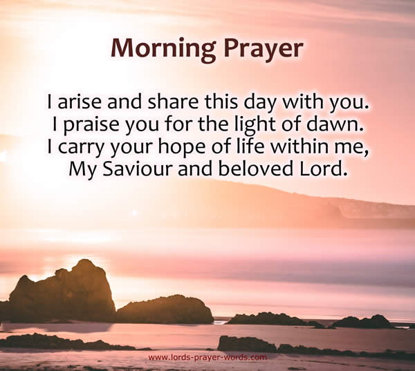 a simple prayer for the morning